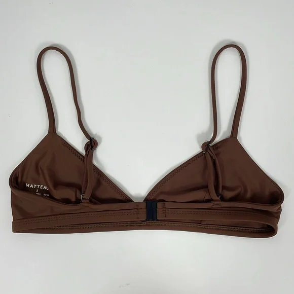 MATTEAU Brown High Waist Bikini Triangle Top. Size 2/3 4/6. - Picture 8 of 15
